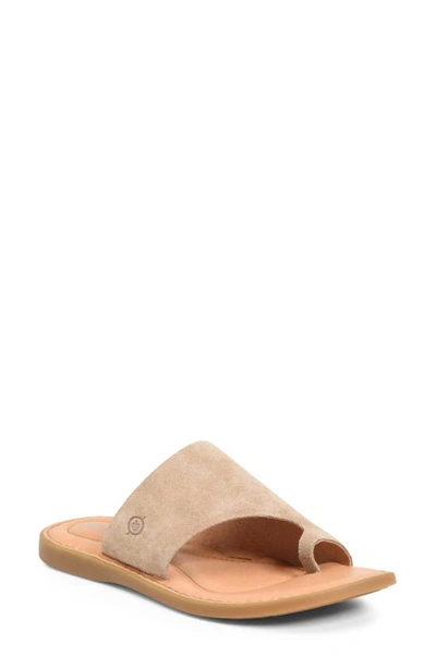 Born Inti Slide Sandal In Taupe Suede