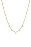 Zoë Chicco Extra-small Curb Chain Necklace In Yellow Gold