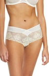 Chantelle Lingerie Champs-elysees Hipster Panties In Milk/ Citron Vert