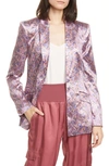 CINQ À SEPT ESTELLE PAISLEY SATIN BLAZER,ZJ342B3474Z