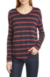 Rag & Bone Hudson Stripe Top In Navy Stripe