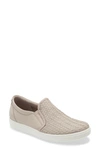 Ecco Soft 7 Slip-on Sneaker In Grey Rose Leather