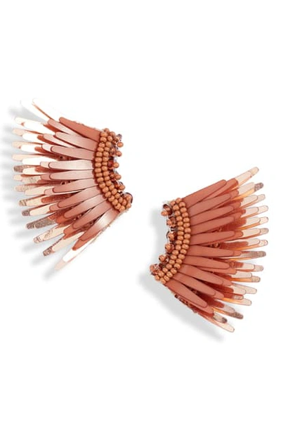 Mignonne Gavigan Mini Madeline Earrings In Brown/ Rosegold