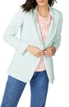 Court & Rowe Pinstripe One-button Blazer In Crystal Sky