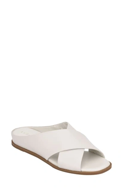 Evolve Odyssa Slide Sandal In Ivory Leather