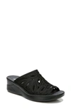 Bzees Susie Slide Sandal In Black Fabric