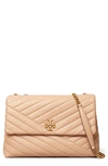 Tory Burch Kira Chevron Leather Crossbody Bag In Devon Sand