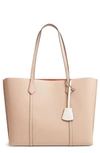 Tory Burch Smooth Shopping Tote In Neutrals