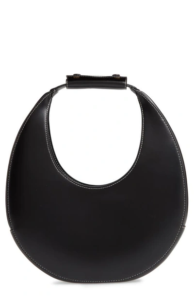 Staud Leather Moon Bag In Black