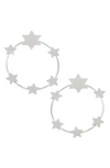 Canvas Jewelry Juliette Star Hoop Earrings In Silver