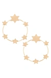 Canvas Jewelry Juliette Star Hoop Earrings In Gold