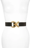 RAINA VIPER D-RING BUCKLE LEATHER BELT,RB VIPER