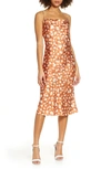 Bardot Animal Spot Slipdress In Sketch Spot