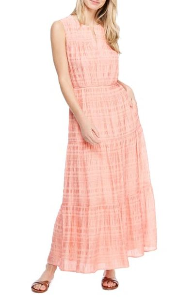 Gal Meets Glam Collection Fiona Tiered Maxi Dress In Coral