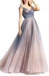 MAC DUGGAL GLITTER OMBRE TULLE BALLGOWN,20222