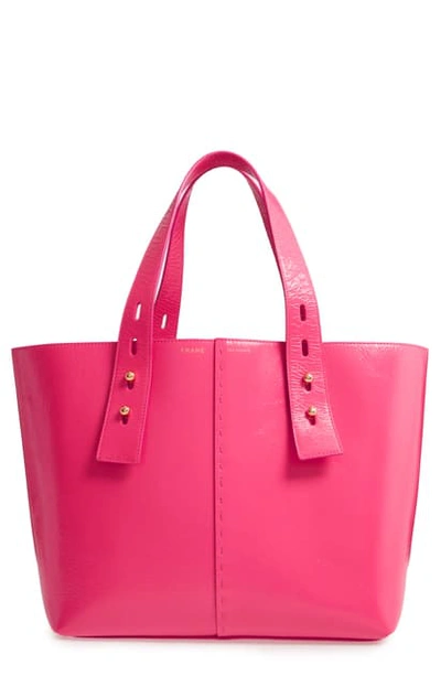 Frame Medium Les Second Calfskin Leather Tote In Pink