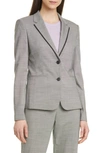 HUGO BOSS JULEA 5 MINI HOUNDSTOOTH JACKET,5042751896000