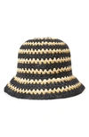 BRIXTON ESSEX RAFFIA BUCKET HAT,10404