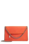 Stella Mccartney Mini Falabella Shaggy Dear Faux Leather Crossbody Bag In Flame