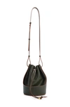 Loewe Medium Balloon Leather Bucket Bag In Black