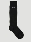 PRADA PRADA LOGO MOTIF LACE SOCKS