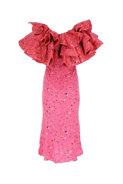 Rotate Birger Christensen Rotate By Birger Christensen Carmen Frill Dress In Pink
