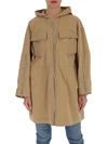 STELLA MCCARTNEY STELLA MCCARTNEY ZIP DETAIL HOODED PARKA COAT