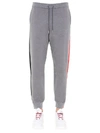 THOM BROWNE THOM BROWNE RWB STRIPE SWEATPANTS