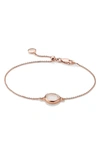 Monica Vinader Siren Fine Chain Rose Quartz Bracelet In Rose Quartz/ Rose Gold