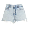Grlfrnd Helena High Rise Cut Off Short In Denim-lt