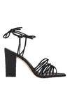 Aeyde Daisy Strappy Leather Sandals In Black