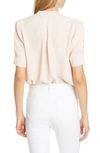 Joie Ance V-neck Silk Blouse In Pink Sky