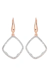 Monica Vinader Womens Rose Gold Riva Hoop 18ct Rose-gold Vermeil And Pavé Diamonds Earrings