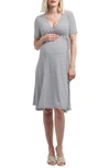 NOM MATERNITY MAYA MATERNITY/NURSING WRAP DRESS,3442