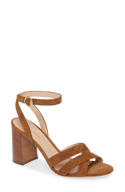 Gianvito Rossi Crisscross Suede Ankle-strap Sandals In Texas Suede