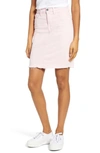 Jen7 By 7 For All Mankind Jen7 Raw-hem Colored Denim Pencil Skirt In Pale Pink