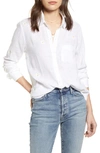 Rails Charli Shirt In White Daisy Embroidery