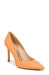 Sam Edelman Hazel Pointy Toe Pump In Cantaloupe Suede