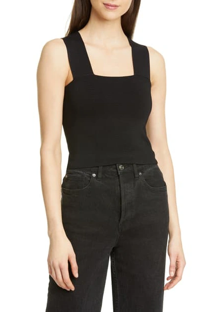 A.l.c Lia Cropped Tank Top In Black