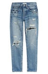 MOUSSY VINTAGE BOWIE RIPPED TAPERED LEG JEANS,025DSC11-1010