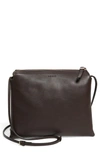 The Row Mini Nu Twin Leather Bag In Aubergine