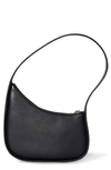 The Row Half Moon Leather Shoulder Bag In Black