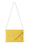 The Row Leather Envelope Bag In Citron