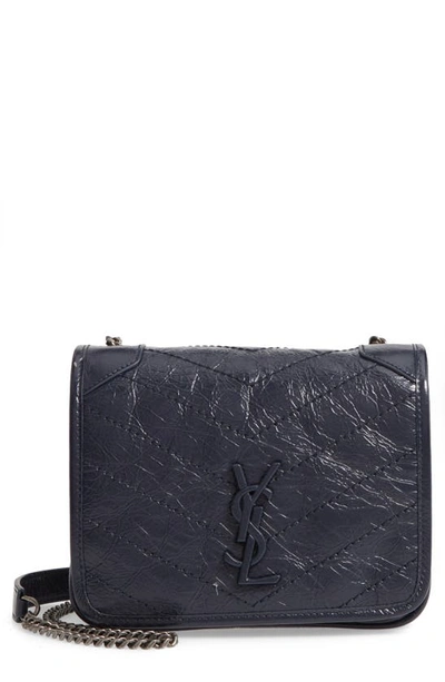 Saint Laurent Niki Leather Crossbody Bag In Nero