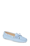 Tod's Laccetto Gommini Driving Loafer In Placid Blue
