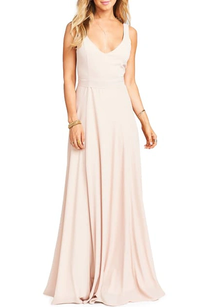 Show Me Your Mumu Jen Chiffon A-line Gown In Dusty Blush