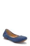 Lucky Brand 'emmie' Flat In Navy Fabric