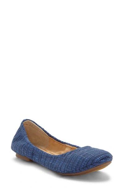 Lucky Brand 'emmie' Flat In Navy Fabric