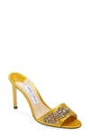 JIMMY CHOO STACEY CRYSTAL EMBELLISHED SLIDE SANDAL,J000133790