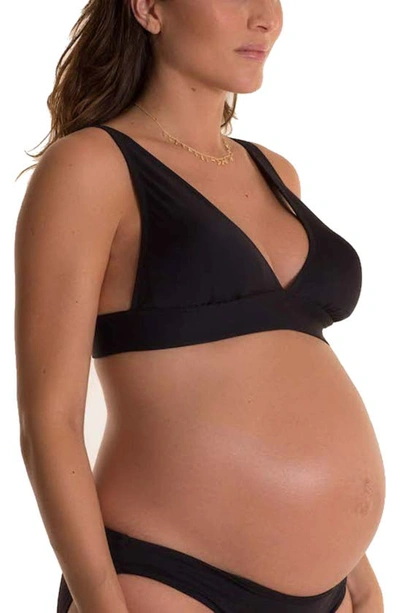 Pez D'or Maternity Bikini Top In Black